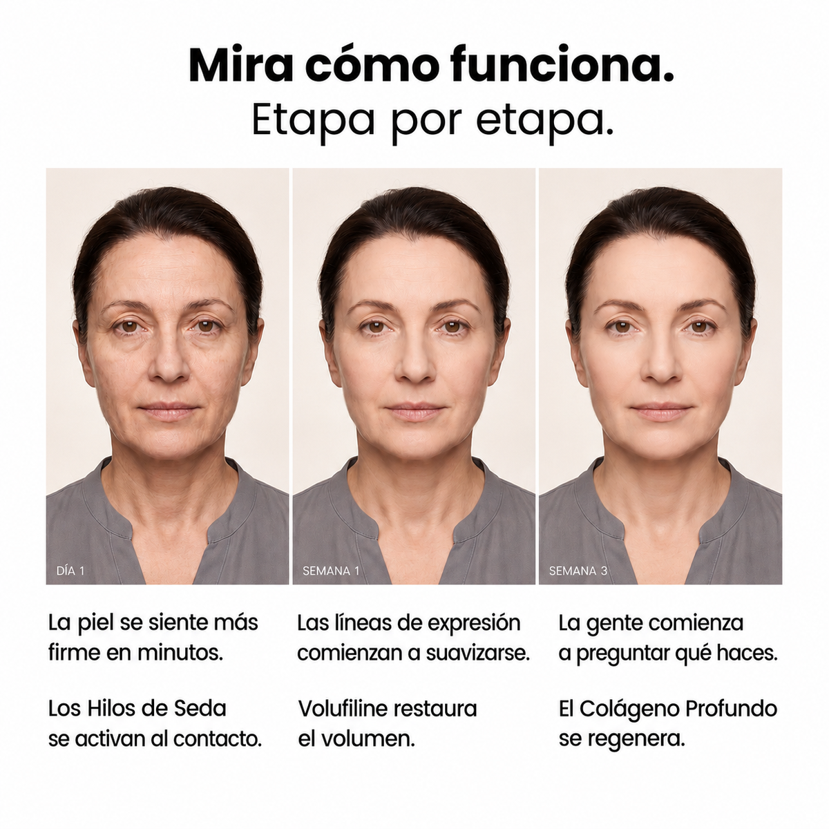 Ampolla de colágeno coreana con péptidos de seda