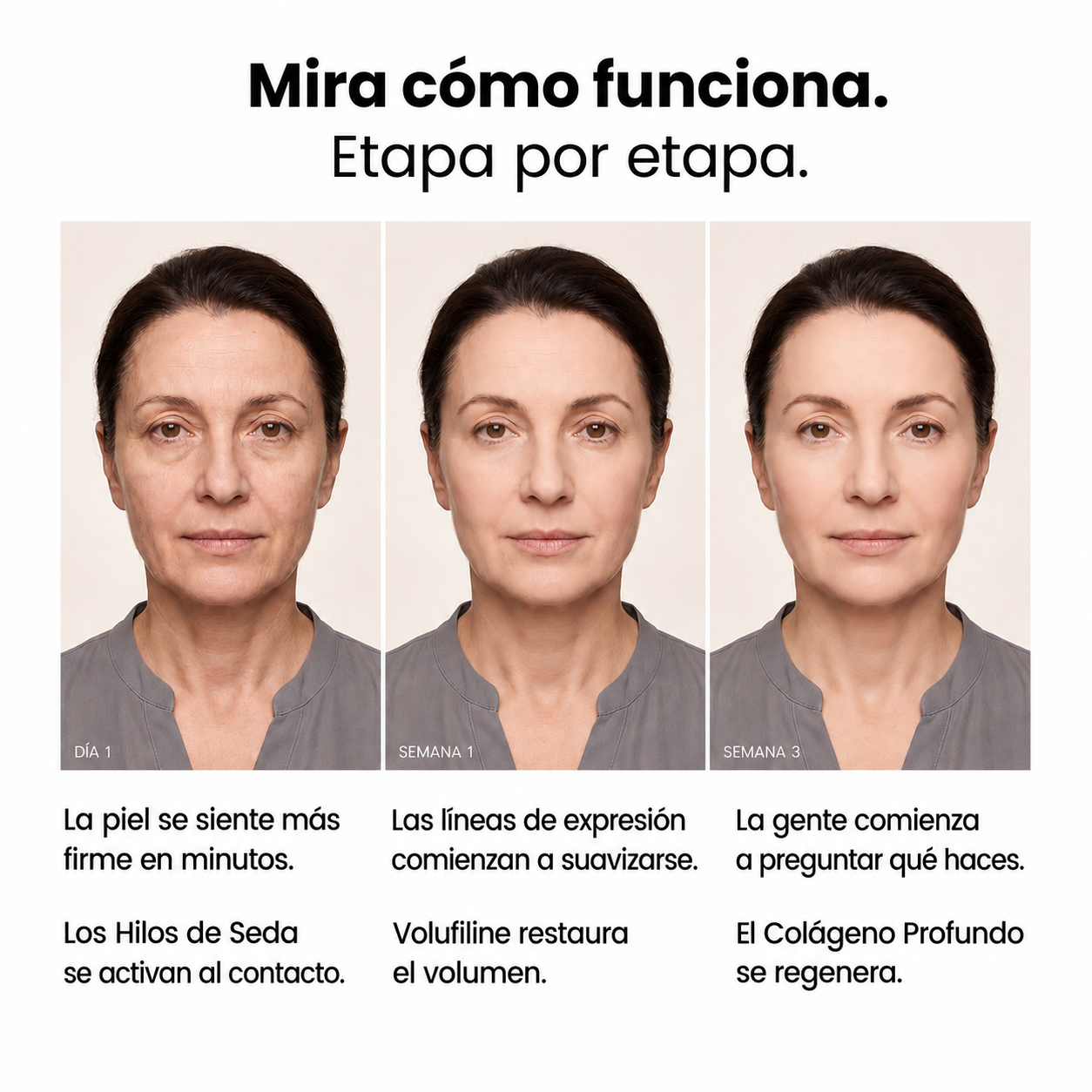 Ampolla de colágeno coreana con péptidos de seda