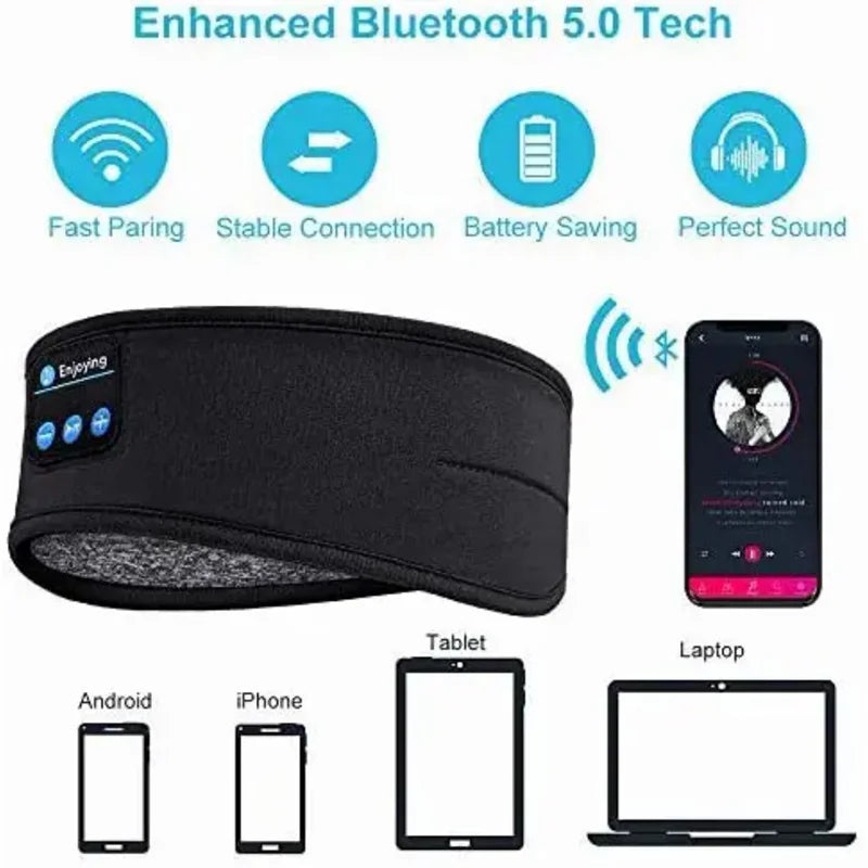 Banda 3 en 1 con Auriculares Bluetooth Ultrafinos